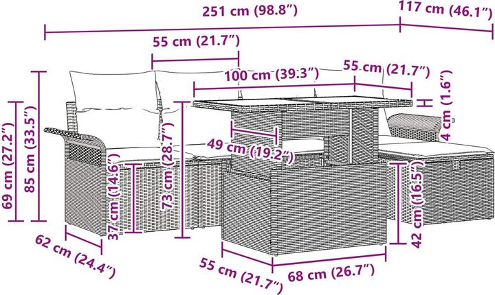 Produktbild vidaXL Outdoor-Sofagarnitur