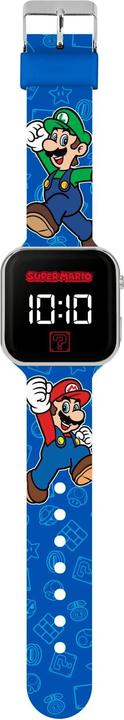 Produktbild Super Mario Bros. Mario Kids LED Quartz Silicone Blue Strap Watch GSM4259 (Digitaluhr)