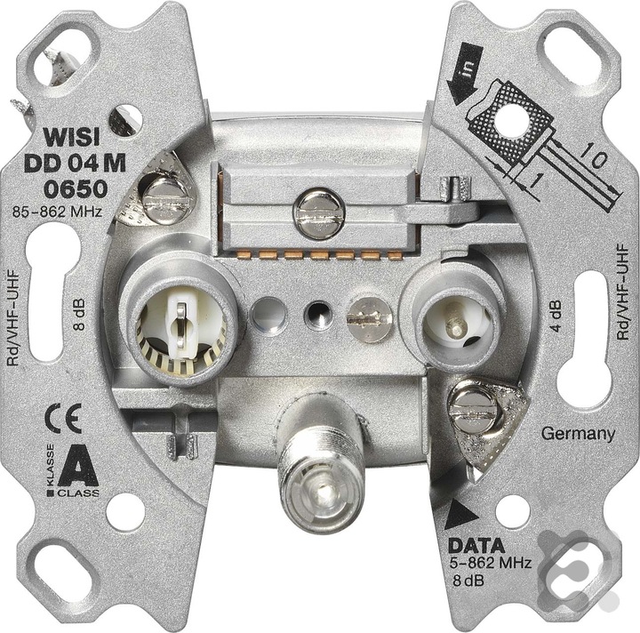 Produktbild WISI Antennendose DD 04M 0650 Multimediadose Stich (3.50 dB, Antennendose)