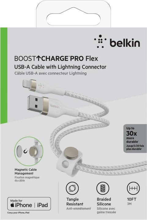 Produktbild Belkin USB-Ladekabel Boost Charge Pro Flex USB A - Lightning 3 m (3 m)