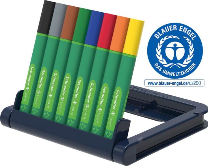 Image du produit Schneider Feutres de coloriage - Link-It - étui de 8 pièces (Multicolore, 8 x)