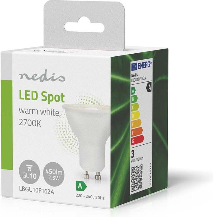 Image du produit Nedis LED-Lampe GU10 | Spot | 2.5 W | 450 lm | 2700 K | Warmweiss | Retro Style | 1 Stück (GU10, 450 lm, 1x)