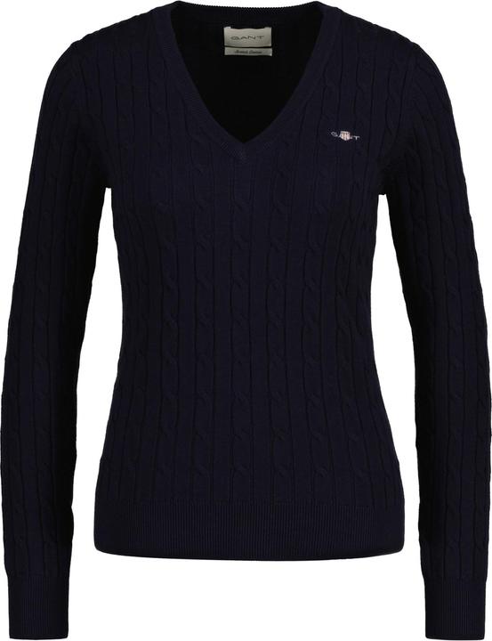 GANT Stretch Cotton Cable V-Neck