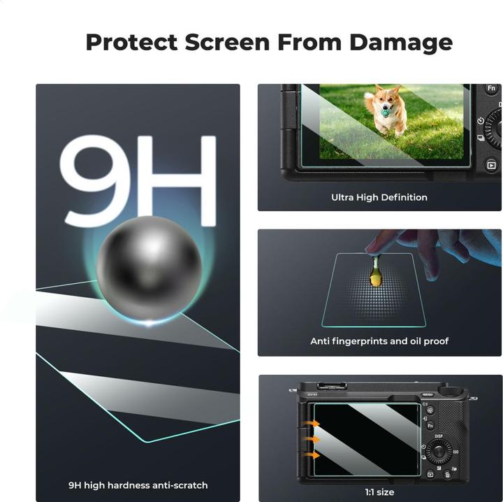Produktbild K&F Concept Camera Screen Protector*3, with Hot Shoe Level*3, for Sony ZV-E1, A7 IV, A6700, A7CII