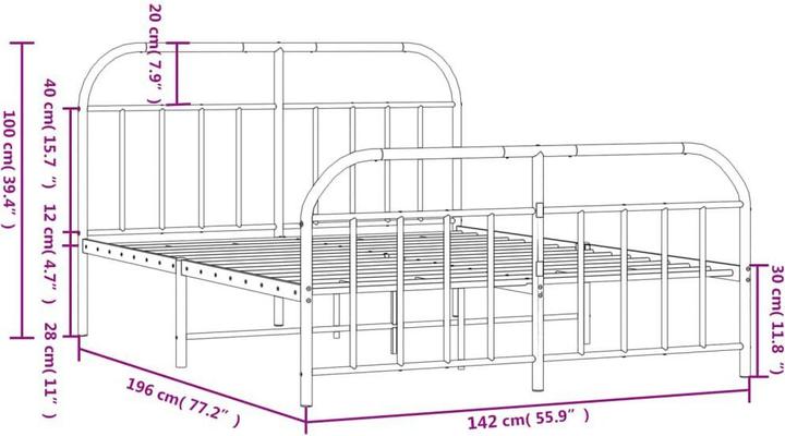 Actual product image vidaXL Bettgestell (135 x 190 cm)