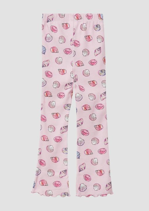 Actual product image S.Oliver Leggins Gerippte Leggings mit Flared Leg und All-over-Print (110)