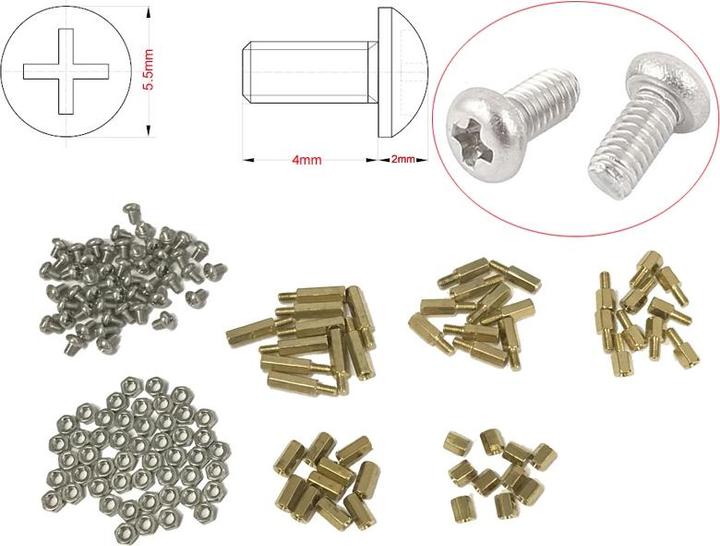 Produktbild Play-Zone 150-Teiliges Set mit Abstandshaltern 6mm 15mm Schrauben un