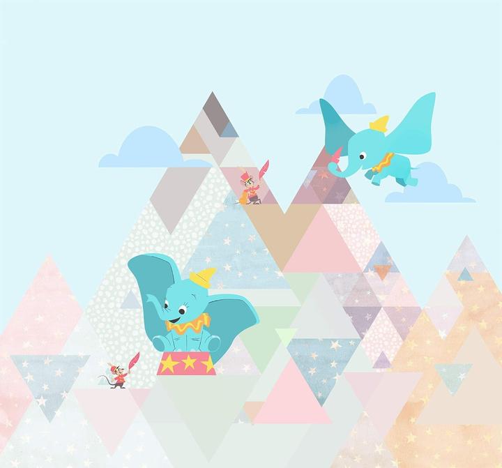 Productafbeelding Komar Vliesbehang Dumbo vliegende olifant 6 panelen 300 x 280 cm