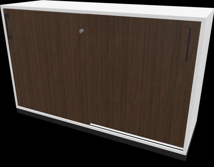 Walnut decor dark with structure, Black, White