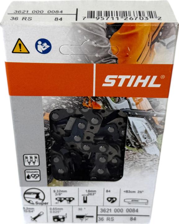 Actual product image Stihl Sägekette 36RS 3/8 1,6 84 Glieder für 63 cm Schwert MS (Chainsaw, Saw chain)