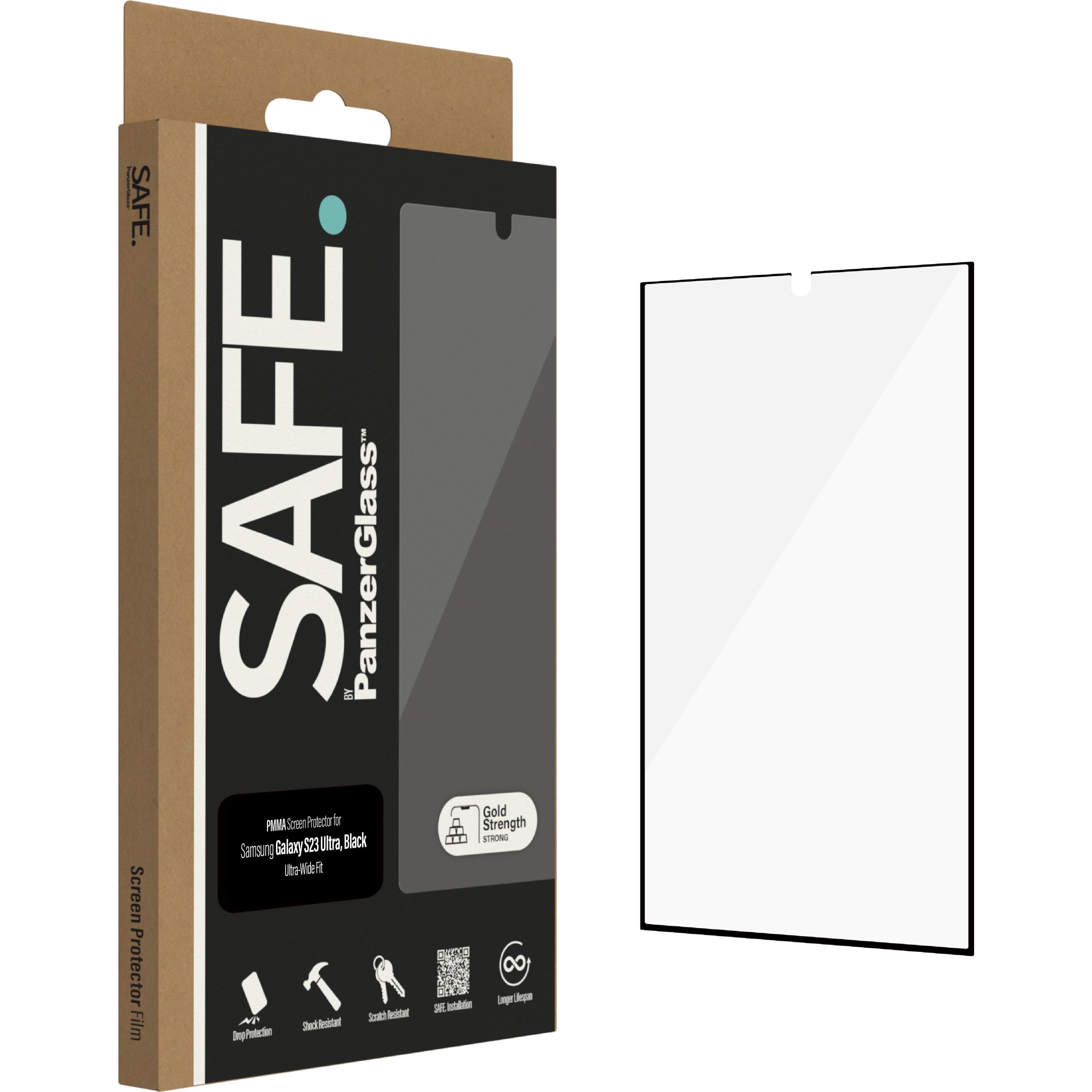 PanzerGlass Displayschutz Case Friendly (1 Stück, Samsung Galaxy S23 Ultra), Smartphone Schutzfolie, Transparent