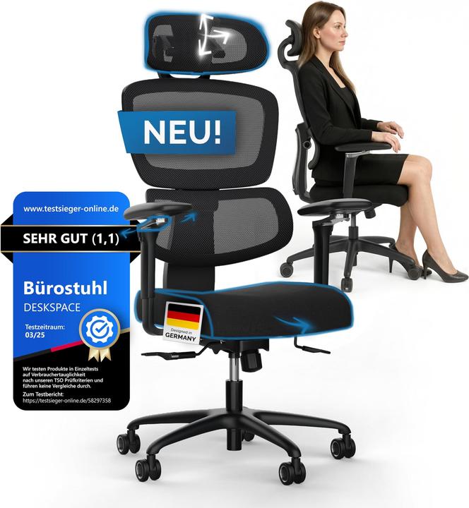 Produktbild Deskspace Ergonomischer Bürostuhl