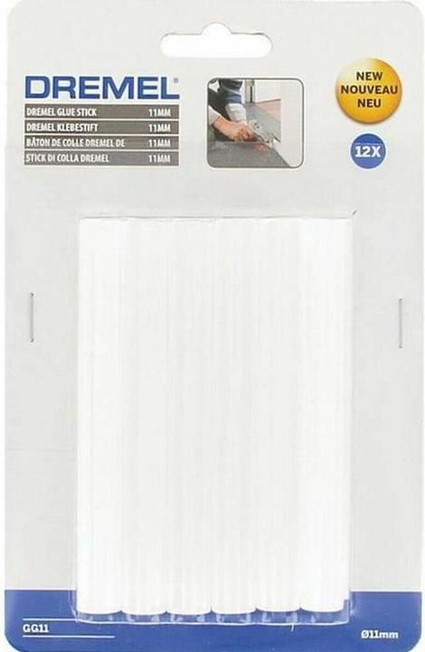 Produktbild Dremel Transparente Klebestifte, Mehrzweck, hohe Temperatur, 125 g, Ø 11 mm (12 Stück)