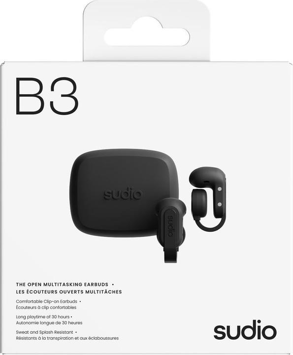Actual product image Sudio B3 Black (24 h, Wireless)