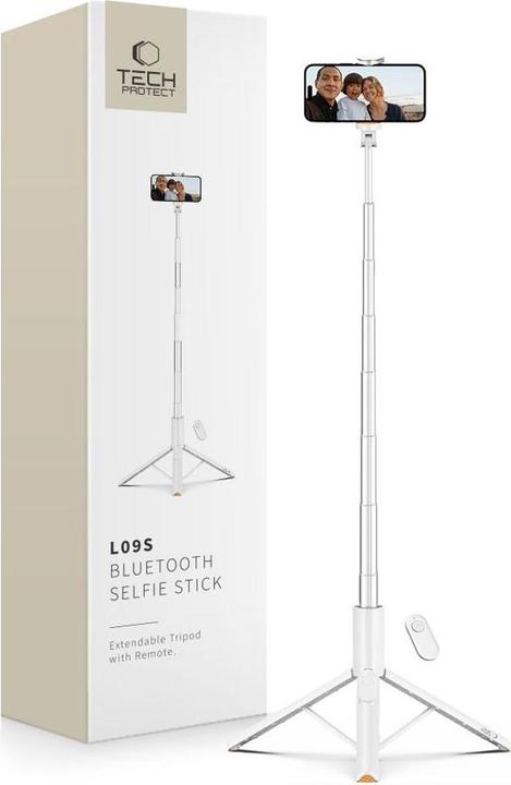 Actual product image Tech-Protect Selfie-Stick L09S mit Stativ - Weiss
