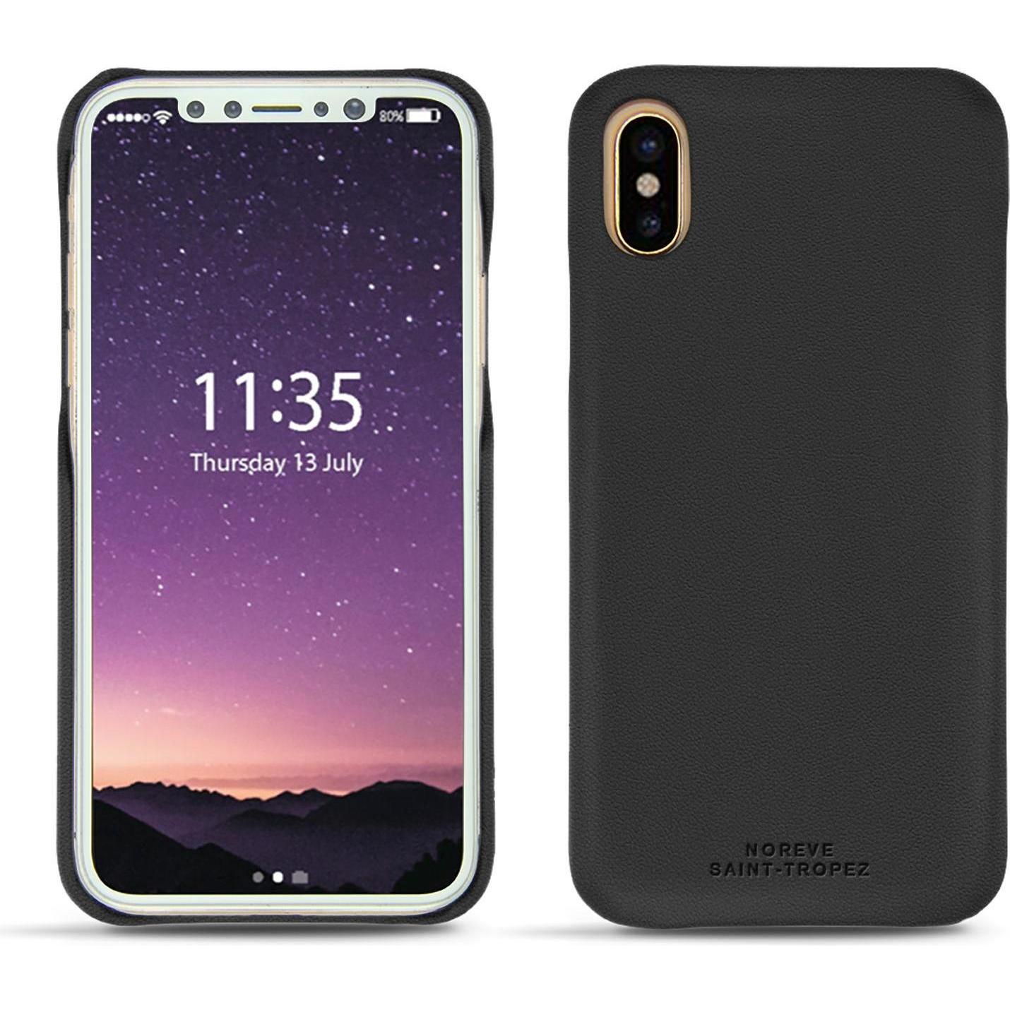 Thumbnail - Noreve Lederschutzhülle (Apple iPhone XS), Smartphone Hülle, Schwarz