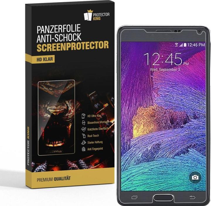 Actual product image Protectorking 3x Panzerfolie Anti-Shock HD Klar (3 Piece, Samsung Galaxy Note 4)