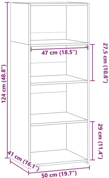 Image du produit vidaXL Highboard (50 x 41 x 124 cm)