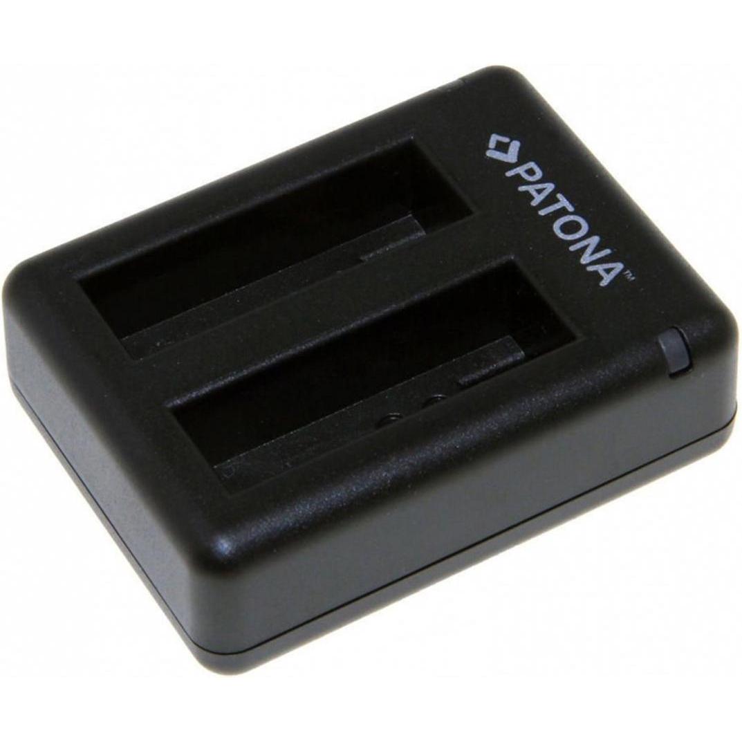 Patona Caricabatterie doppio per GoPro Hero4, Accessori action cam, Nero