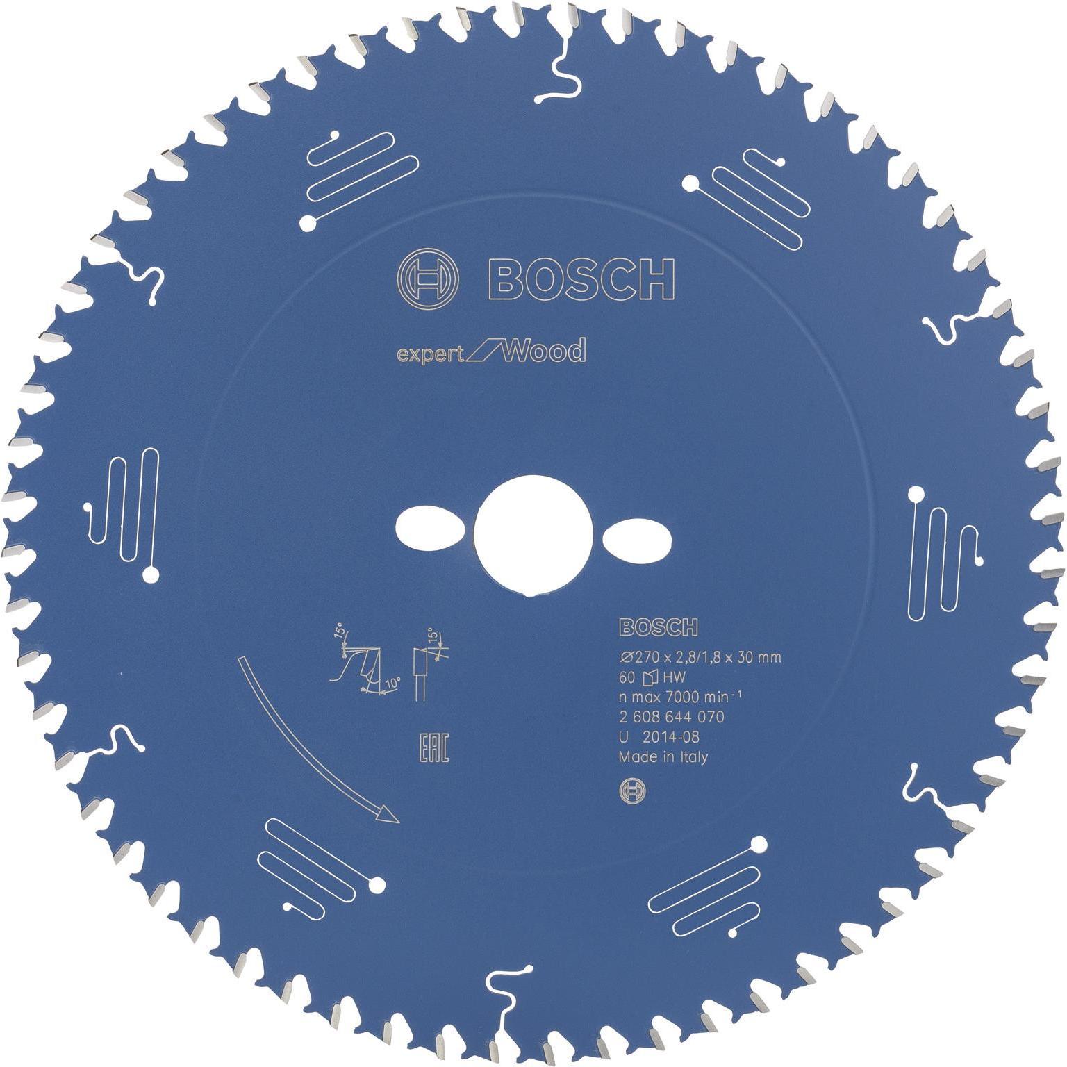 Thumbnail - Bosch Professional Zubehör, Sägeblatt, Kreissägeblatt Expert for Wood, 270 x 30 x 2,8 mm, 60
