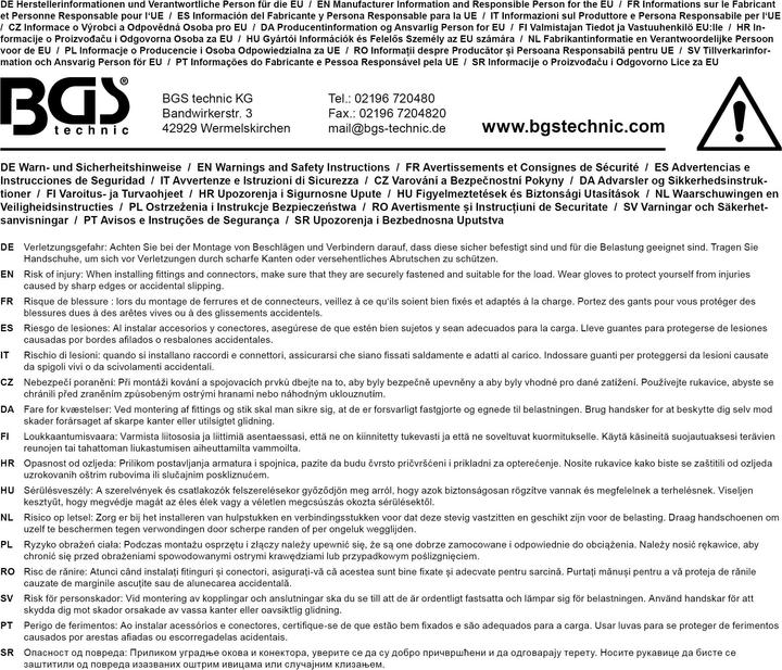 Produktbild BGS Bolzenriegel Edelstahl 200 mm (Indoor)