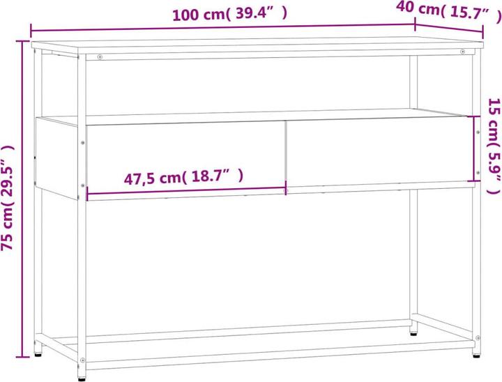 Actual product image vidaXL Gina (100 x 40 x 75 cm)