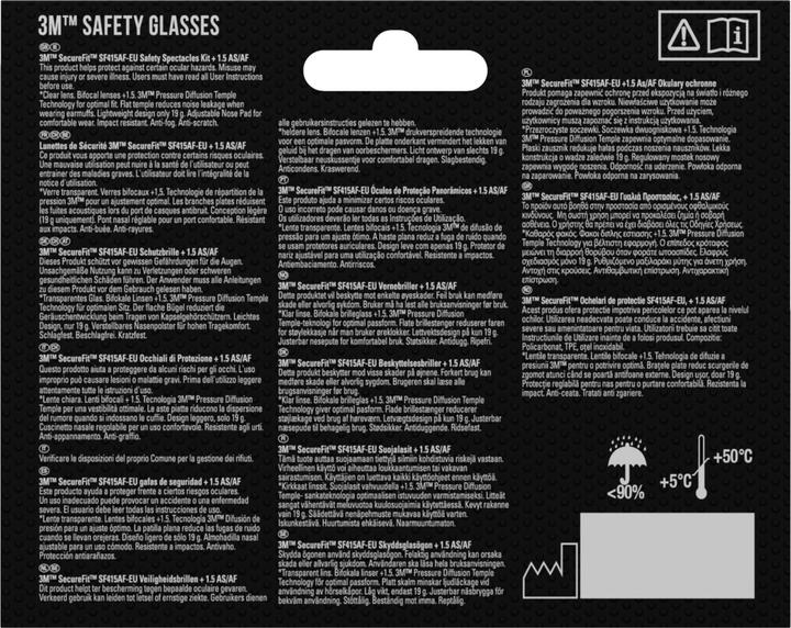 Actual product image 3M SecureFit Reader Safety Glasses, +1.5 diopter