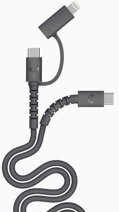 Actual product image Fresh'N Rebel Fresh 'n Rebel USB-C Combo Cable Grey (2 m, 60 W)