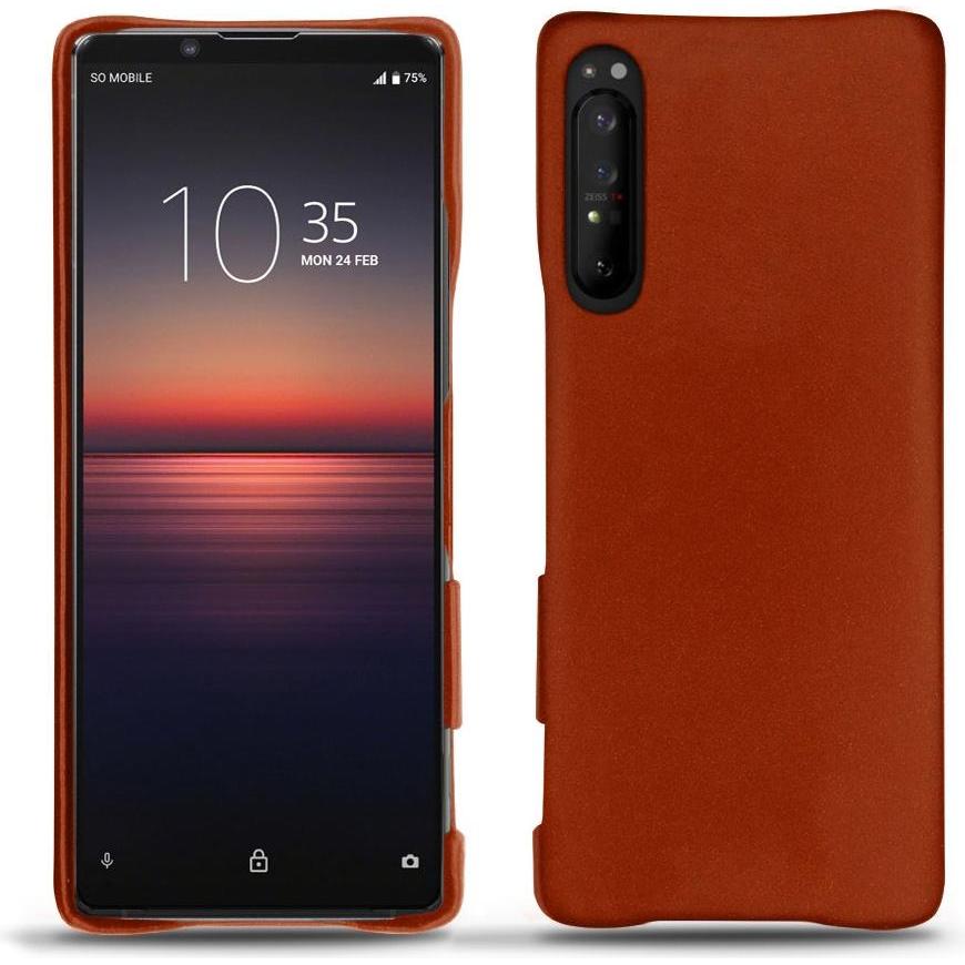 Noreve Lederschutzhülle (Sony Xperia 1 II), Smartphone Hülle, Orange