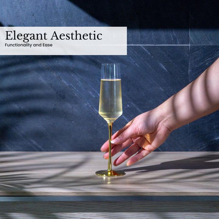 Produktbild Intirilife Champagner Sekt Glas 200 ml (20 cl, 4 Gläser, Sektgläser)