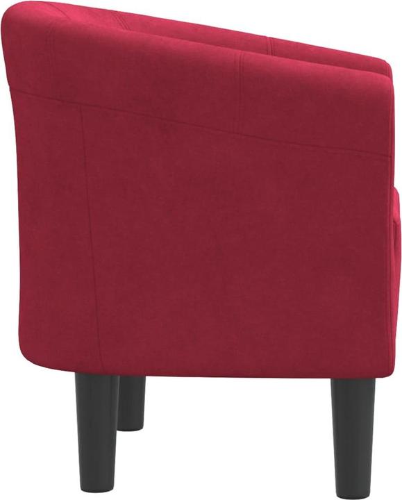 Produktbild VidaXL Clubsessel Weinrot Samt,Farbe: Weinrot,Material: Samt (100