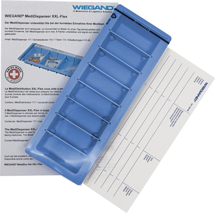 Immagine prodotto Wiegand Medidispenser XXL-Flex 26,4x9,9cm 7 parti