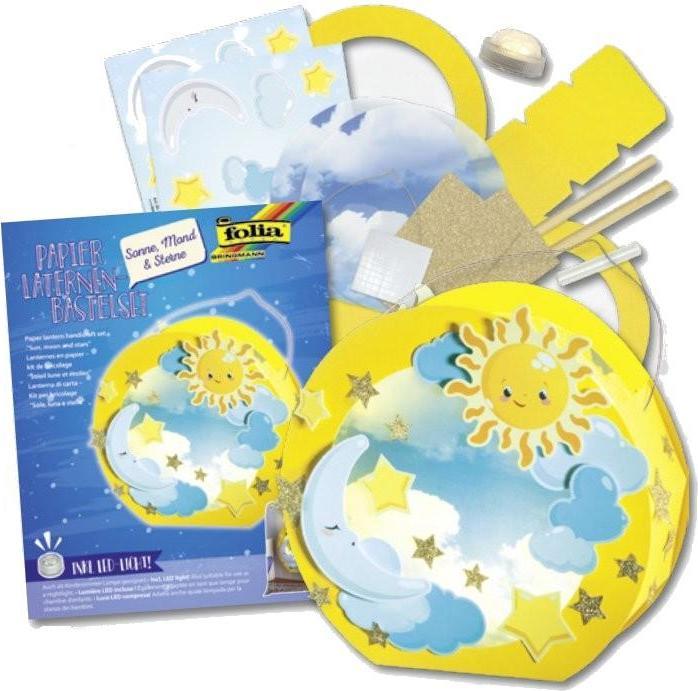 Actual product image Folia Paper lantern craft set sun, moon, stars