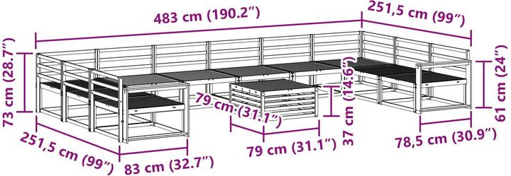 Produktbild vidaXL Outdoor-Sofa