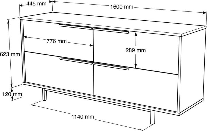 Image du produit Skye Decor Console (160 x 44.50 x 74.30 cm)