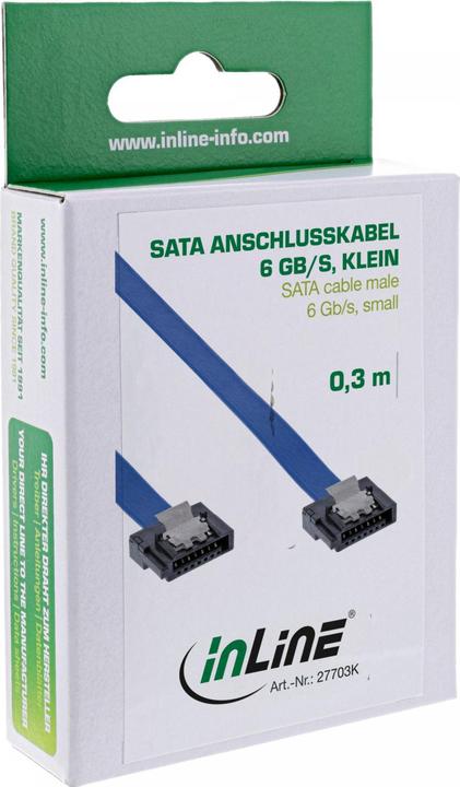 Produktbild InLine SATA 6Gb/s Anschlusskabel klein (30 cm, SATA)