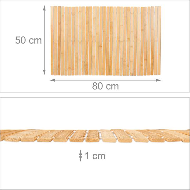 Productafbeelding Relaxdays Bamboe badmat (80 x 50 x 1 cm)