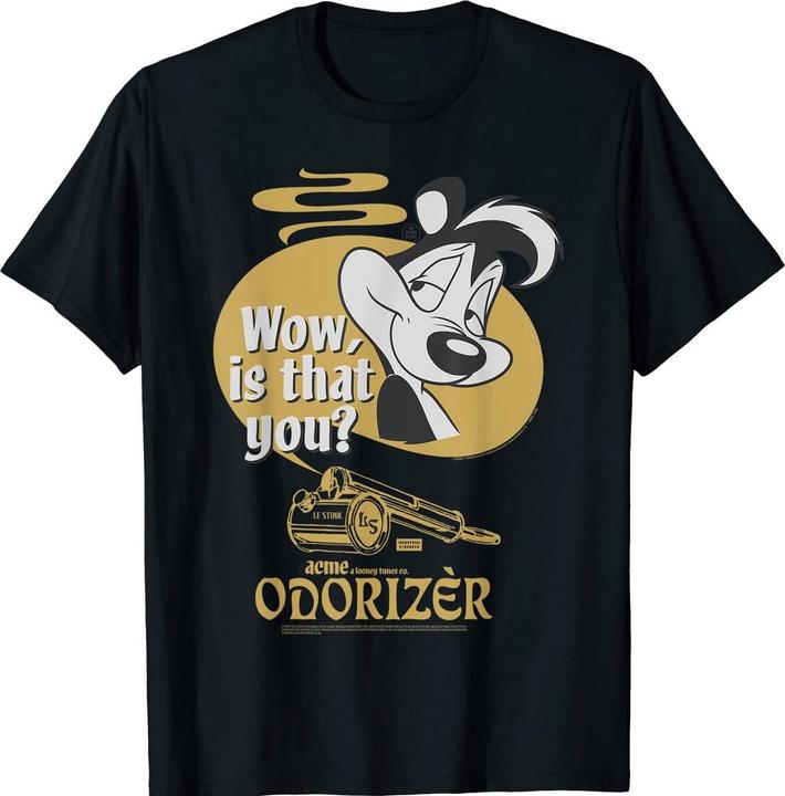 Actual product image Looney Tunes Mens Odorizer Pepe Le Pew Cotton T-Shirt (3XL)