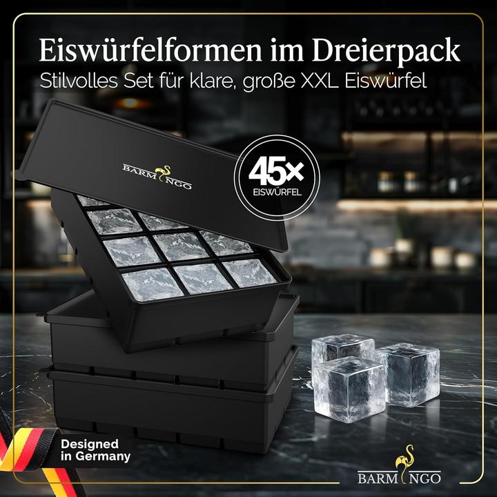 Produktbild Barmingo 3er-Set XXL-Eiswürfelform