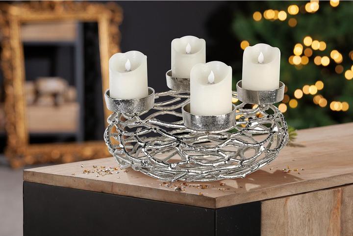 Actual product image Casablanca by Gilde Twigs aluminium chandelier (Ø 37 cm)