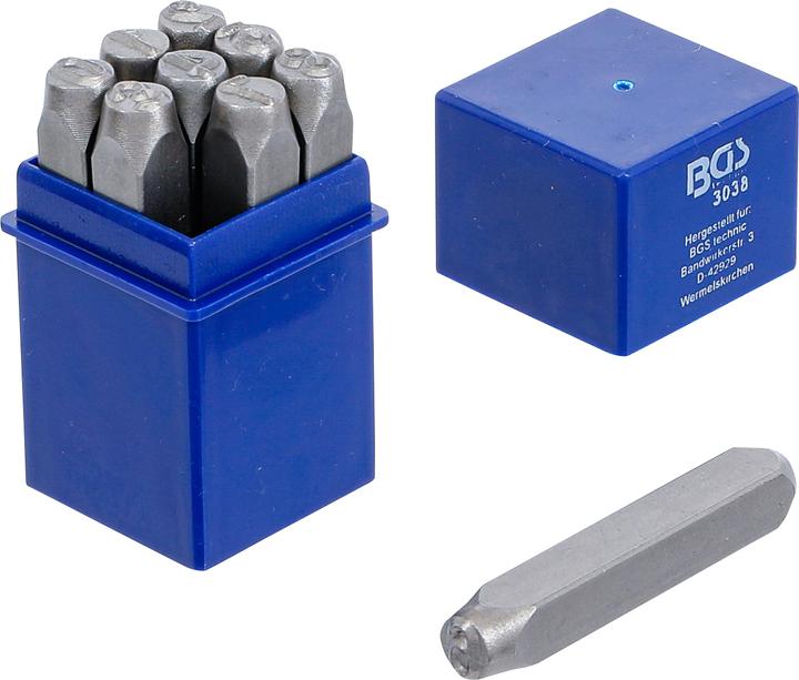 BGS Set di punzoni numerici 8 mm