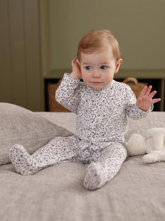Produktbild Vertbaudet Bio-Kollektion: 2er-Pack Baby Strampler mit Blumen (86)