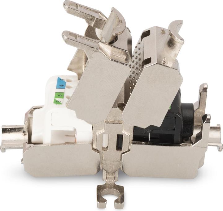 Produktbild Digitus Kupplung fur Feldanwendung CAT 6A 500 MHz fur AWG 22-26 geschirmt Keystone Design 26x35x80 mm (Keystone Modul)