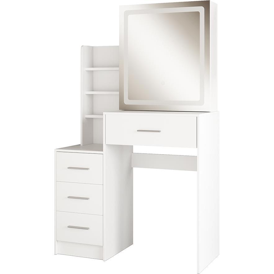 Vicco, Schminktisch, Lisca mit Beleuchtung (80 x 36 x 132.5 cm)
