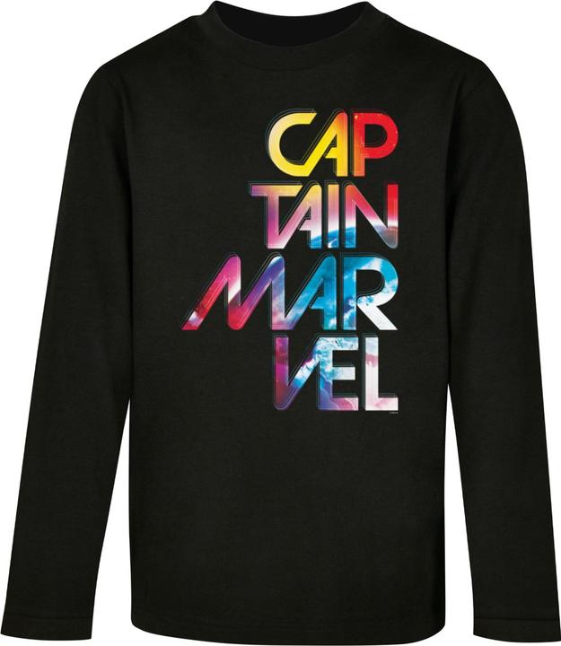 Absolute Cult Kids Captain Marvel - Galactic Text Longsleeve - 135397 (158, 164)