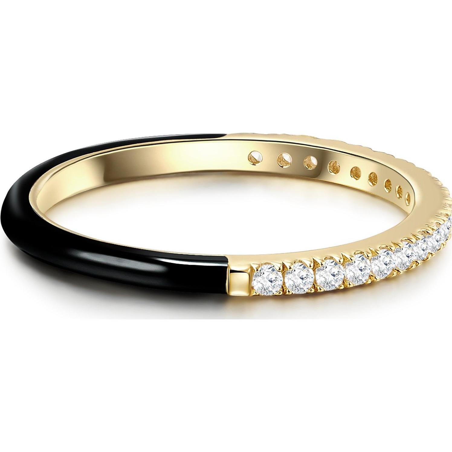 Glanzstücke München, Ring, Damen Sterling Silber Zirkonia gelbgold - 24000, (52, 925 Silber)