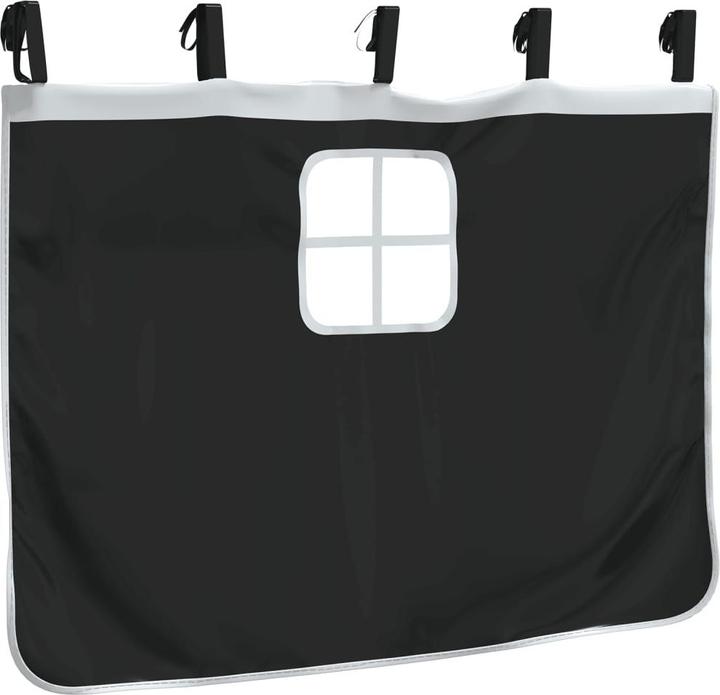 Actual product image vidaXL Curtains for loft bed with tower white and black