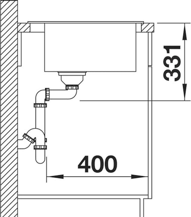 Productafbeelding Blanco Pleon 6 (Ingebouwde gootsteen, 61.50 cm, 51 cm)