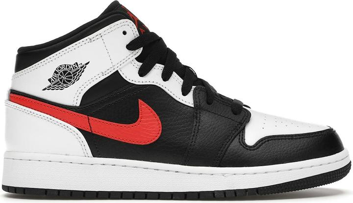 Image du produit Jordan 1 Mid White Black Chile Red (GS) (40)