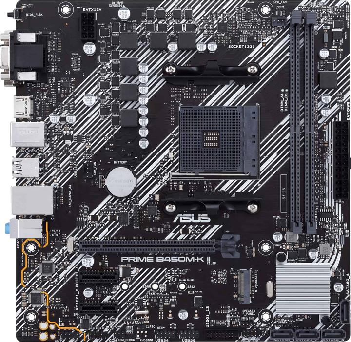 ASUS PRIME B450M-K II (AM4, AMD B450, mATX)
